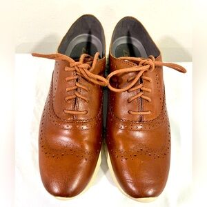 Cole Haan Womens Zerogrand Wing Oxford Closed Hole II W14476 Brown Size 7.5